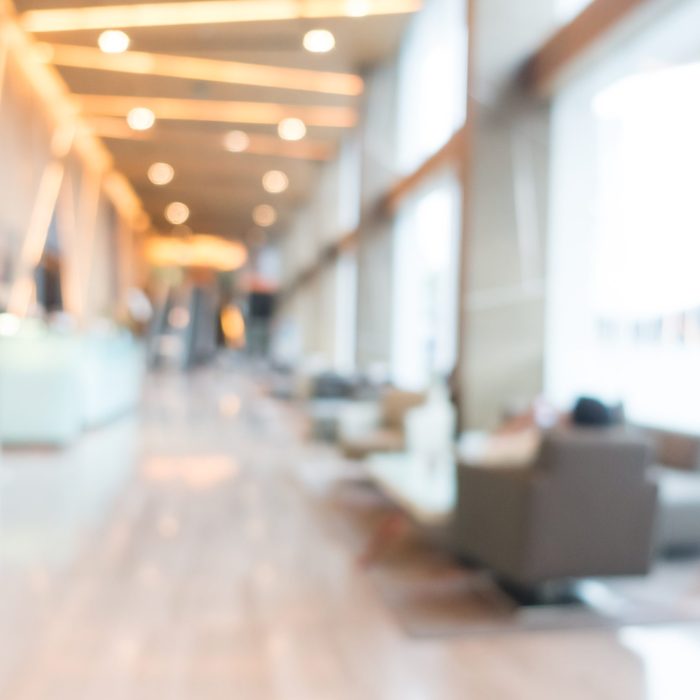 Abstract blur beautiful luxury hotel and lobby interior for background
